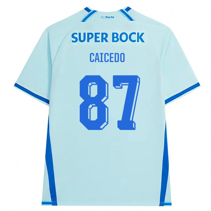 Danxen Kvinnor Brayan Caicedo #87 Ljus Cyan Blå Tredjesatsen Matchtröjor 2026/27 Tröjor T-Tröja
