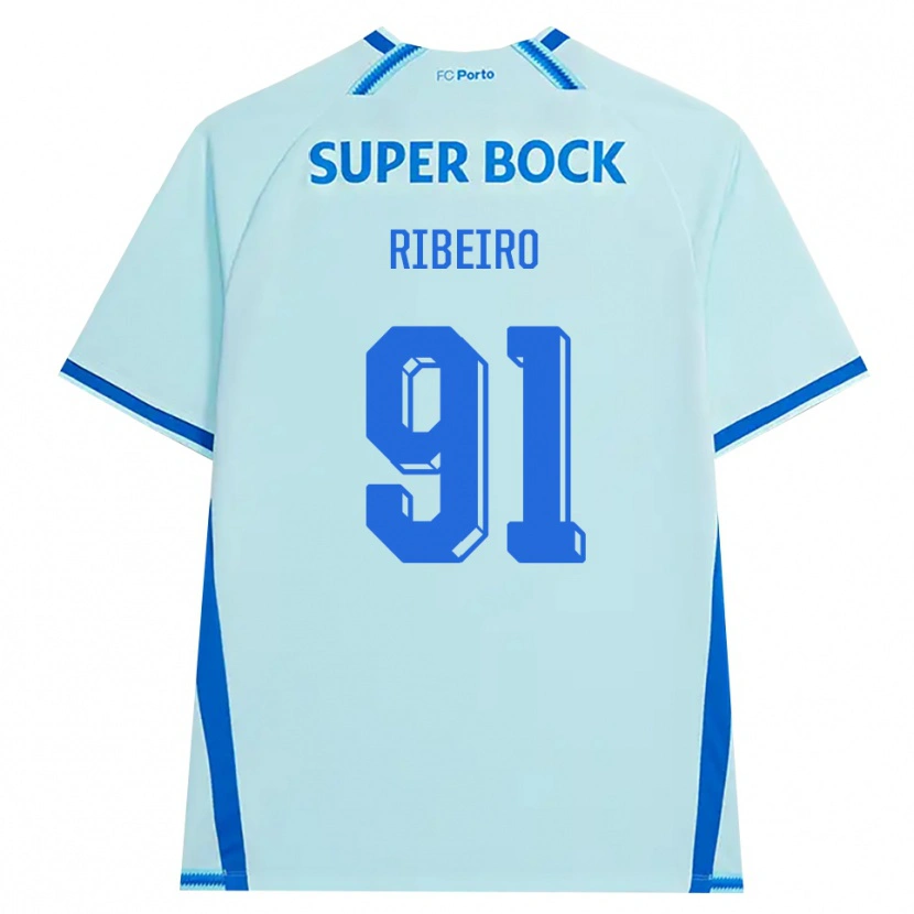 Danxen Kvinnor Gonçalo Ribeiro #91 Ljus Cyan Blå Tredjesatsen Matchtröjor 2026/27 Tröjor T-Tröja