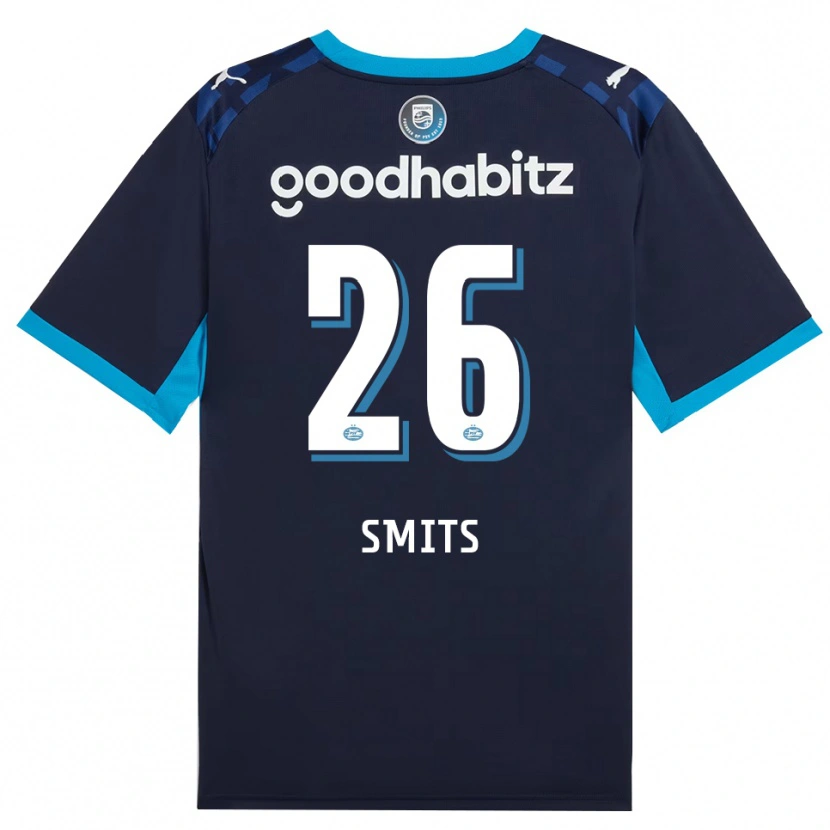Danxen Kvinnor Eef Smits #26 Kornblå Kungligblå Tredjesatsen Matchtröjor 2026/27 Tröjor T-Tröja