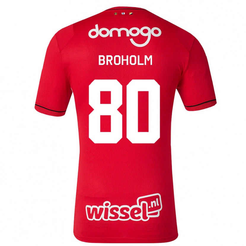 Danxen Kvinnor Marius Broholm #80 Röd Vit Svart Hemmatröja Matchtröjor 2026/27 Tröjor T-Tröja