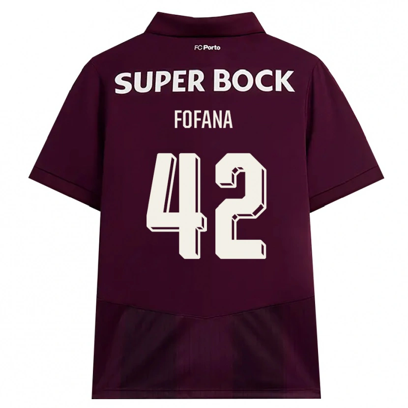 Danxen Kvinnor Seko Fofana #42 Vinröd Vit Bortatröja Matchtröjor 2026/27 Tröjor T-Tröja