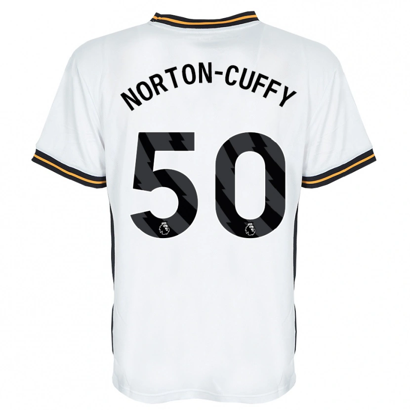 Danxen Kvinnor Brooke Norton-Cuffy #50 Vit Orange Svart Bortatröja Matchtröjor 2026/27 Tröjor T-Tröja
