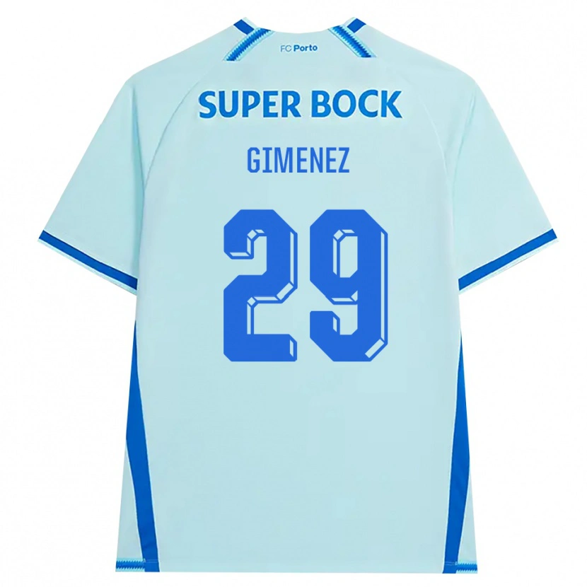 Danxen Kvinnor Santiago Gimenez #29 Ljus Cyan Blå Tredjesatsen Matchtröjor 2026/27 Tröjor T-Tröja