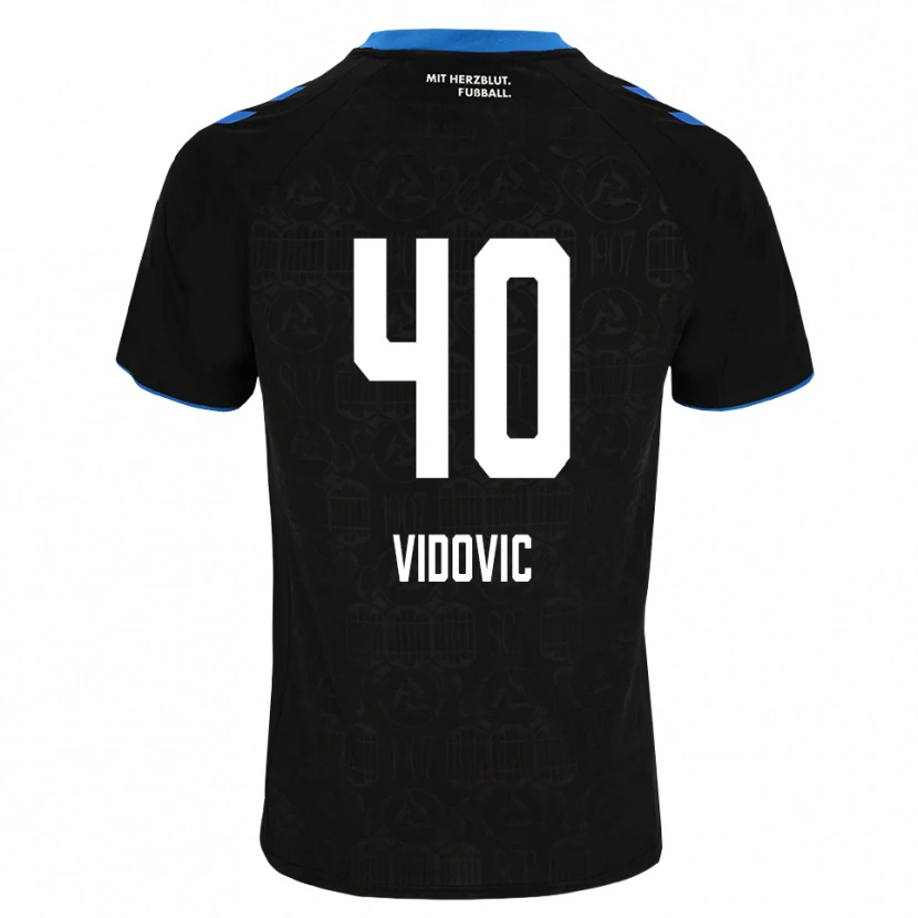Danxen Kvinnor Gabriel Vidovic #40 Svart Vit Röd Hemmatröja Matchtröjor 2026/27 Tröjor T-Tröja