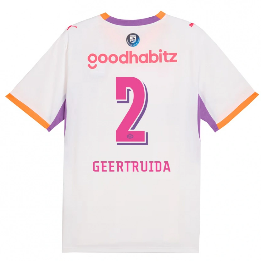 Danxen Kvinnor Lutsharel Geertruida #2 Vit Lila Orange Bortatröja Matchtröjor 2026/27 Tröjor T-Tröja