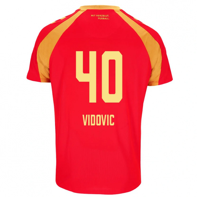 Danxen Kvinnor Gabriel Vidovic #40 Röd Orange Svart Bortatröja Matchtröjor 2026/27 Tröjor T-Tröja