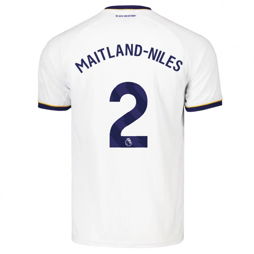 Danxen Barn Ainsley Maitland-Niles #2 Midnattsblå Vit Gul Bortatröja Matchtröjor 2026/27 Tröjor T-Tröja
