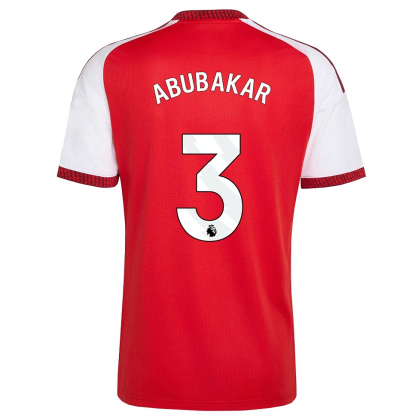 Danxen Barn Hakeem Abubakar #3 Röd Vit Svart Hemmatröja Matchtröjor 2026/27 Tröjor T-Tröja