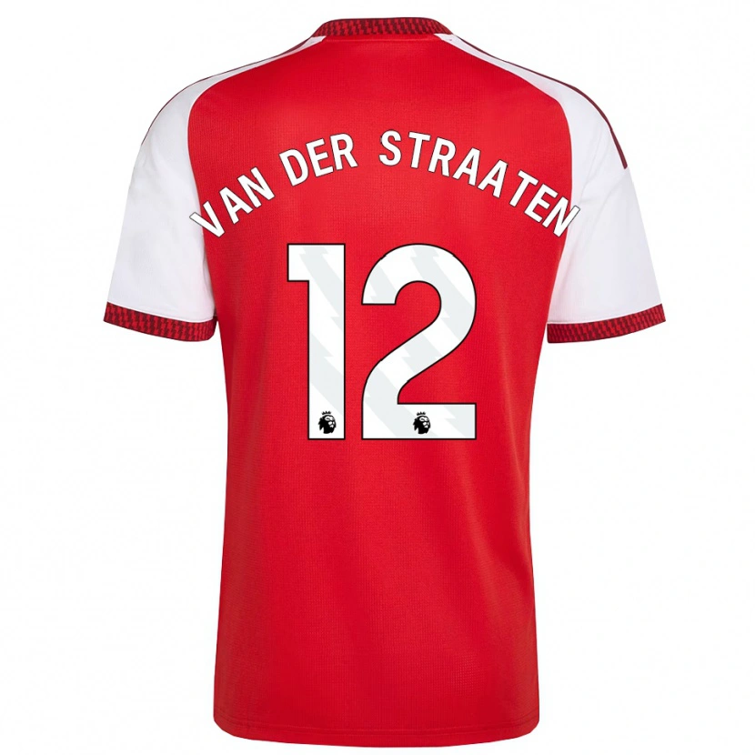 Danxen Barn Zachary Van Der Straaten #12 Röd Vit Svart Hemmatröja Matchtröjor 2026/27 Tröjor T-Tröja