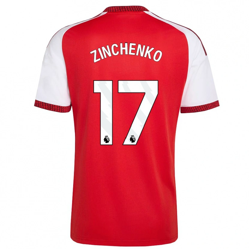 Danxen Barn Oleksandr Zinchenko #17 Röd Vit Svart Hemmatröja Matchtröjor 2026/27 Tröjor T-Tröja