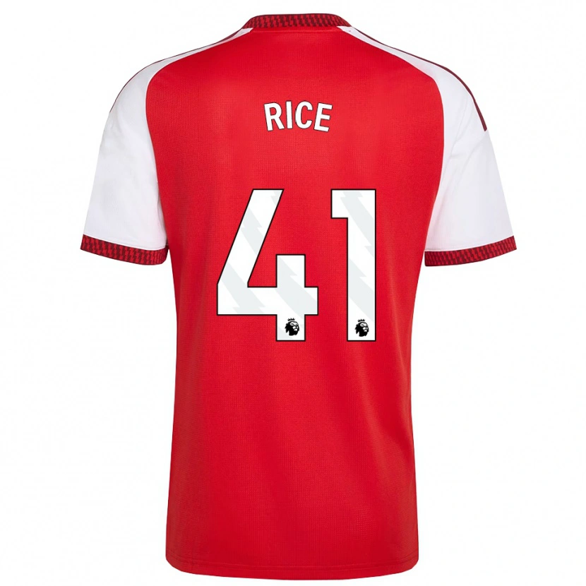 Danxen Barn Declan Rice #41 Röd Vit Svart Hemmatröja Matchtröjor 2026/27 Tröjor T-Tröja