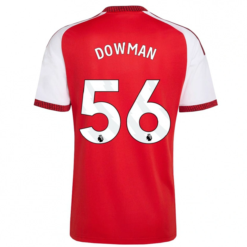 Danxen Barn Max Dowman #56 Röd Vit Svart Hemmatröja Matchtröjor 2026/27 Tröjor T-Tröja