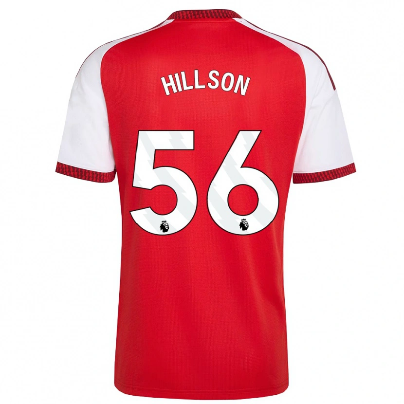 Danxen Barn James Hillson #56 Röd Vit Svart Hemmatröja Matchtröjor 2026/27 Tröjor T-Tröja