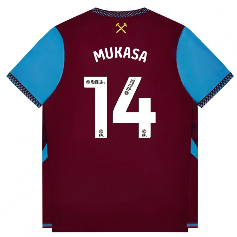 Danxen Barn Divine Mukasa #14 Vinröd Kornblå Hemmatröja Matchtröjor 2026/27 Tröjor T-Tröja