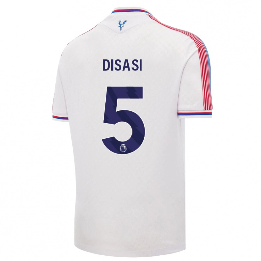 Danxen Barn Axel Disasi #5 Vit Röd Blå Hemmatröja Matchtröjor 2026/27 Tröjor T-Tröja