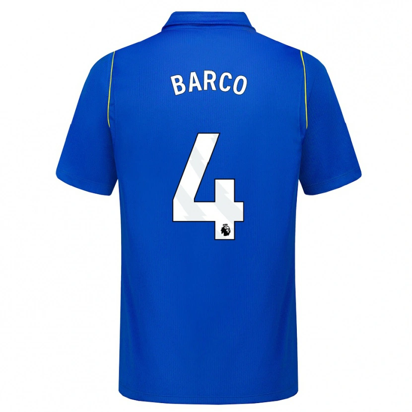 Danxen Barn Valentín Barco #4 Blå Gul Hemmatröja Matchtröjor 2026/27 Tröjor T-Tröja