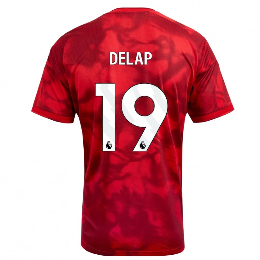 Danxen Barn Liam Delap #19 Karmosinröd Vit Hemmatröja Matchtröjor 2026/27 Tröjor T-Tröja