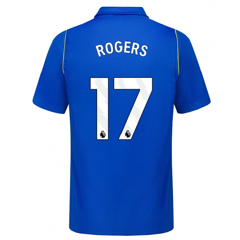 Danxen Barn Morgan Rogers #17 Blå Gul Hemmatröja Matchtröjor 2026/27 Tröjor T-Tröja