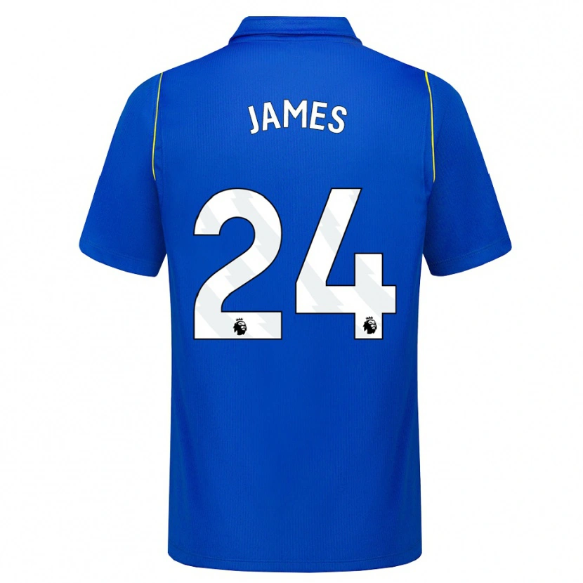 Danxen Barn Reece James #24 Blå Gul Hemmatröja Matchtröjor 2026/27 Tröjor T-Tröja