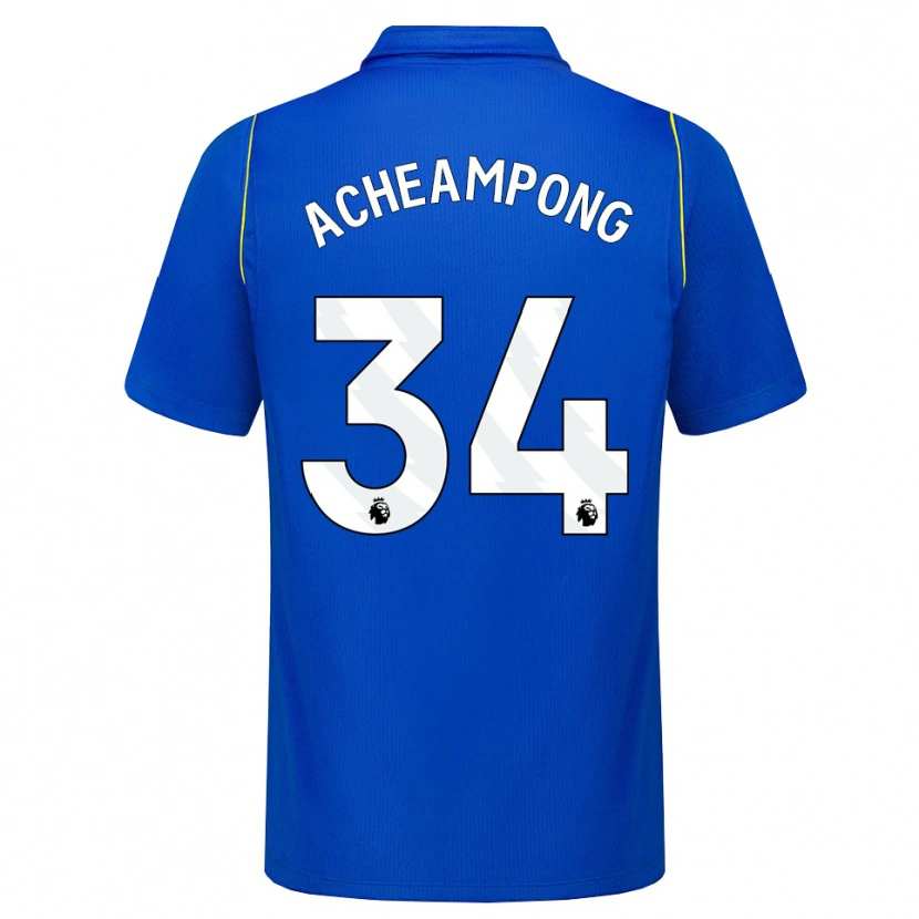 Danxen Barn Josh Acheampong #34 Blå Gul Hemmatröja Matchtröjor 2026/27 Tröjor T-Tröja