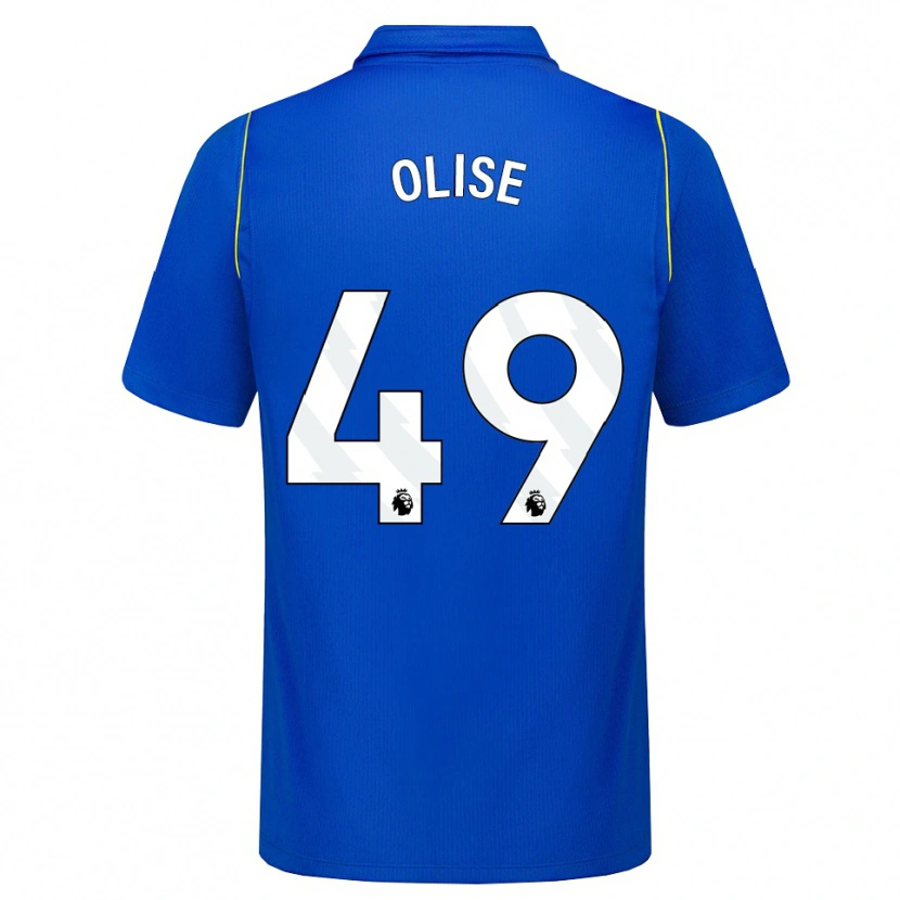 Danxen Barn Richard Olise #49 Blå Gul Hemmatröja Matchtröjor 2026/27 Tröjor T-Tröja