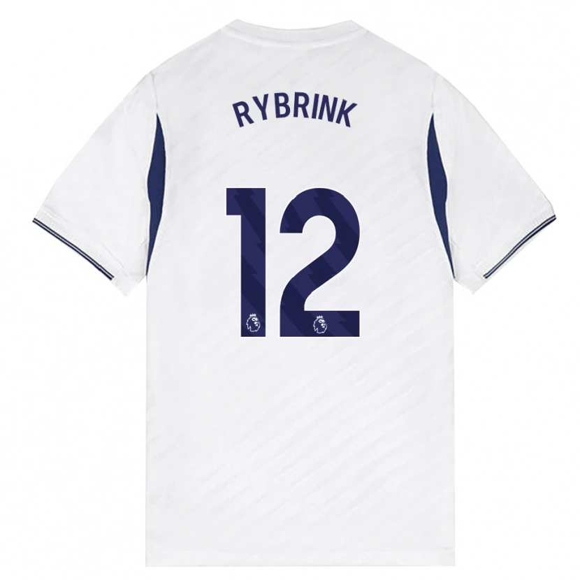 Danxen Barn Josefine Rybrink #12 Vit Röd Lila Hemmatröja Matchtröjor 2026/27 Tröjor T-Tröja