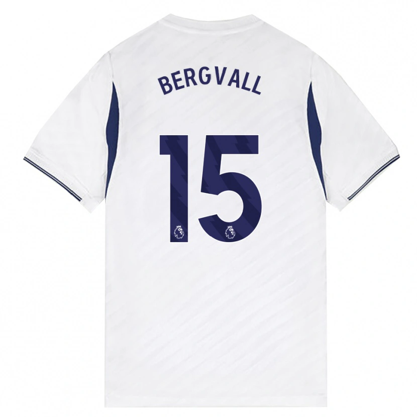 Danxen Barn Lucas Bergvall #15 Vit Röd Lila Hemmatröja Matchtröjor 2026/27 Tröjor T-Tröja
