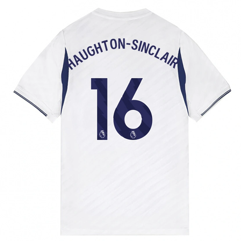 Danxen Barn Ashiah Haughton-Sinclair #16 Vit Röd Lila Hemmatröja Matchtröjor 2026/27 Tröjor T-Tröja