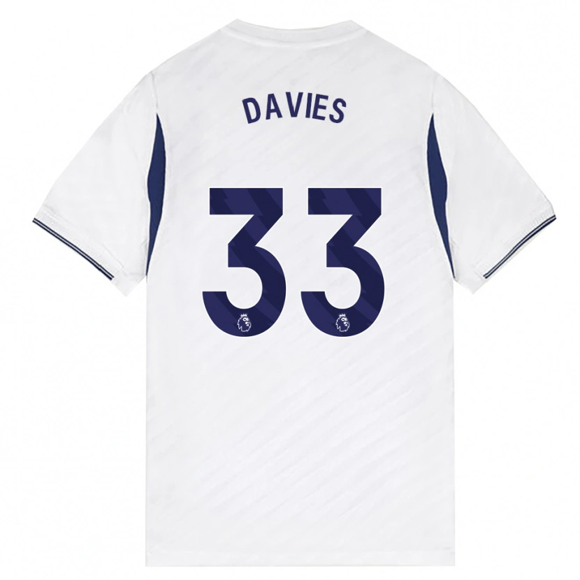 Danxen Barn Ben Davies #33 Vit Röd Lila Hemmatröja Matchtröjor 2026/27 Tröjor T-Tröja