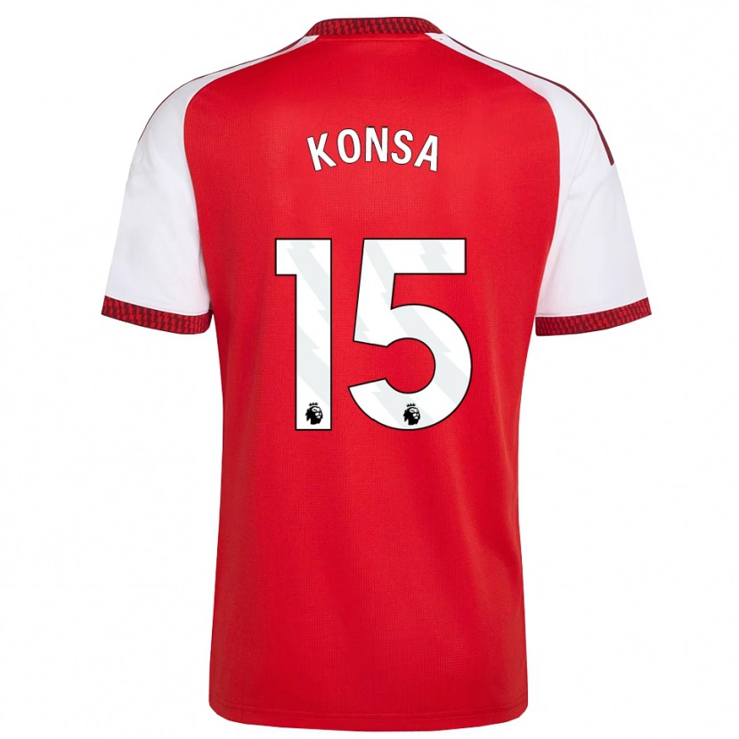 Danxen Barn Ezri Konsa #15 Röd Vit Svart Hemmatröja Matchtröjor 2026/27 Tröjor T-Tröja
