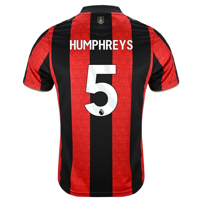 Danxen Barn Holly Humphreys #5 Gyllene Röd Svart Hemmatröja Matchtröjor 2026/27 Tröjor T-Tröja