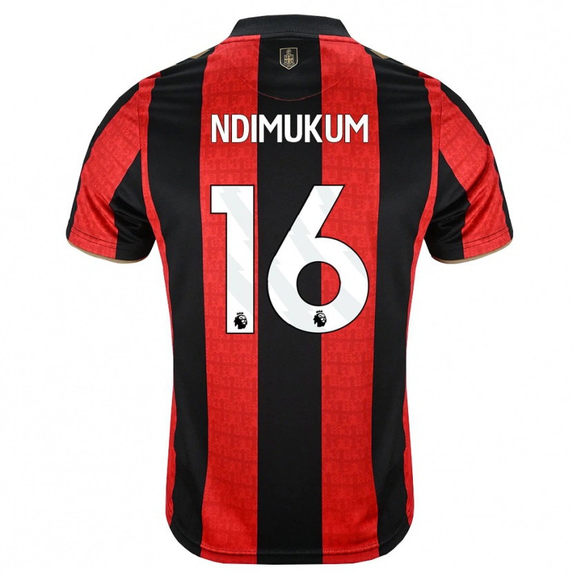 Danxen Barn Dane Ndimukum #16 Gyllene Röd Svart Hemmatröja Matchtröjor 2026/27 Tröjor T-Tröja