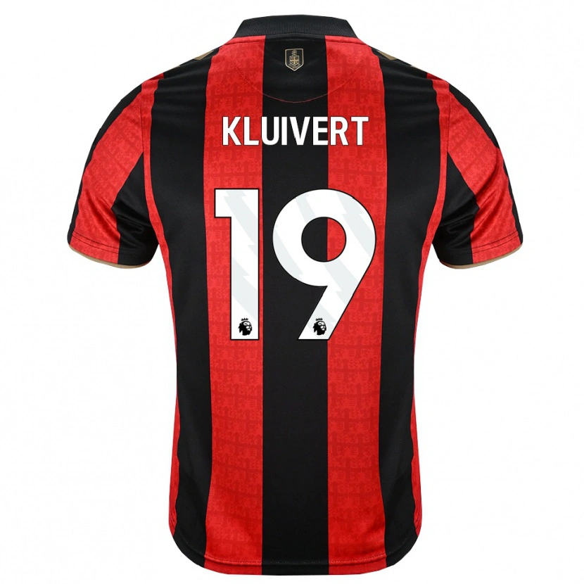 Danxen Barn Justin Kluivert #19 Gyllene Röd Svart Hemmatröja Matchtröjor 2026/27 Tröjor T-Tröja