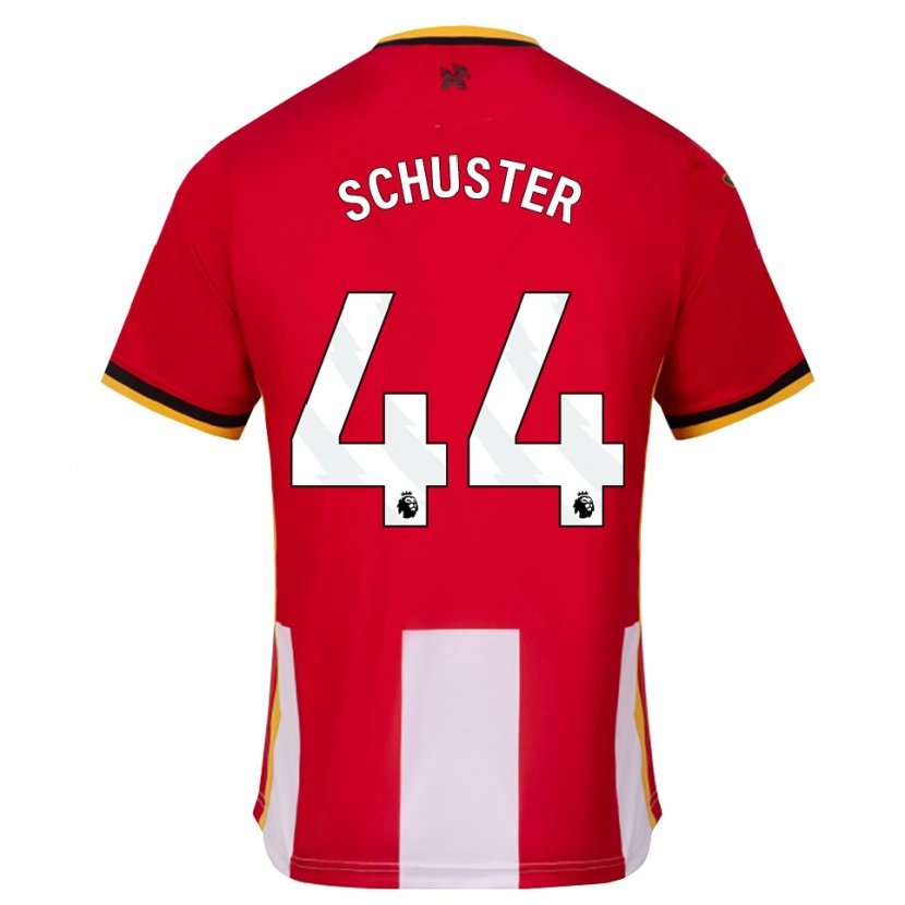 Danxen Barn Jannik Schuster #44 Gul Svart Röd Hemmatröja Matchtröjor 2026/27 Tröjor T-Tröja