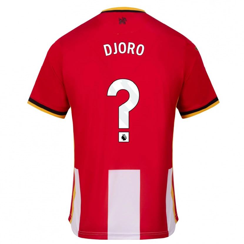 Danxen Barn Josh Djoro #0 Gul Svart Röd Hemmatröja Matchtröjor 2026/27 Tröjor T-Tröja