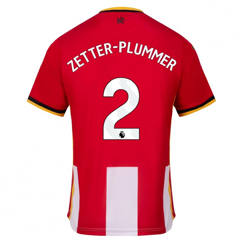 Danxen Barn Josh Zetter-Plummer #2 Gul Svart Röd Hemmatröja Matchtröjor 2026/27 Tröjor T-Tröja