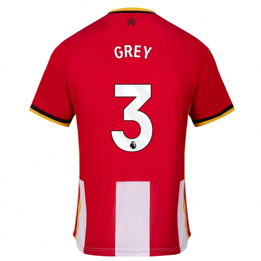 Danxen Barn Andre Grey #3 Gul Svart Röd Hemmatröja Matchtröjor 2026/27 Tröjor T-Tröja