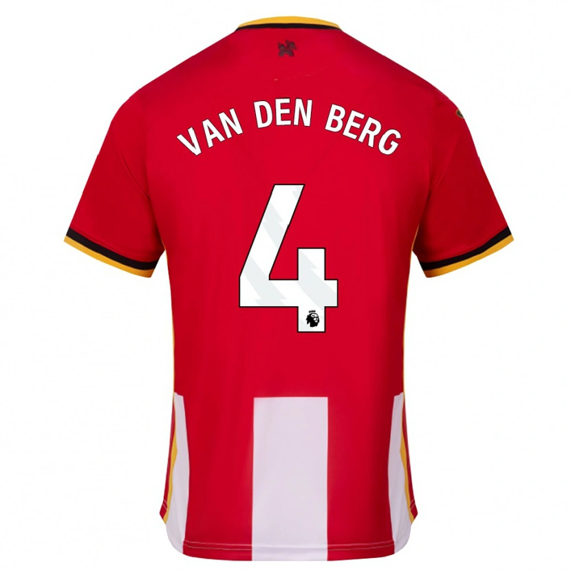 Danxen Barn Sepp Van Den Berg #4 Gul Svart Röd Hemmatröja Matchtröjor 2026/27 Tröjor T-Tröja
