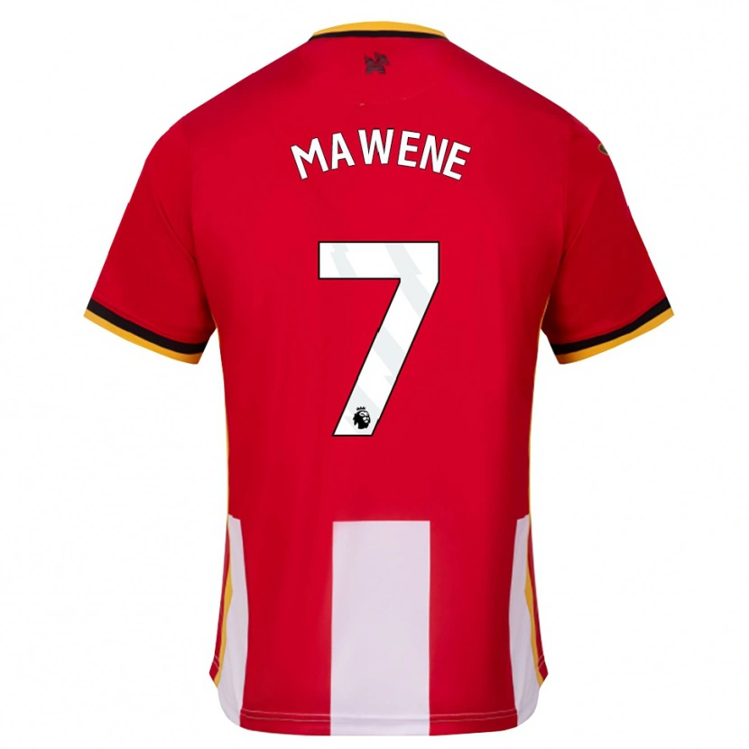 Danxen Barn Theo Mawene #7 Gul Svart Röd Hemmatröja Matchtröjor 2026/27 Tröjor T-Tröja
