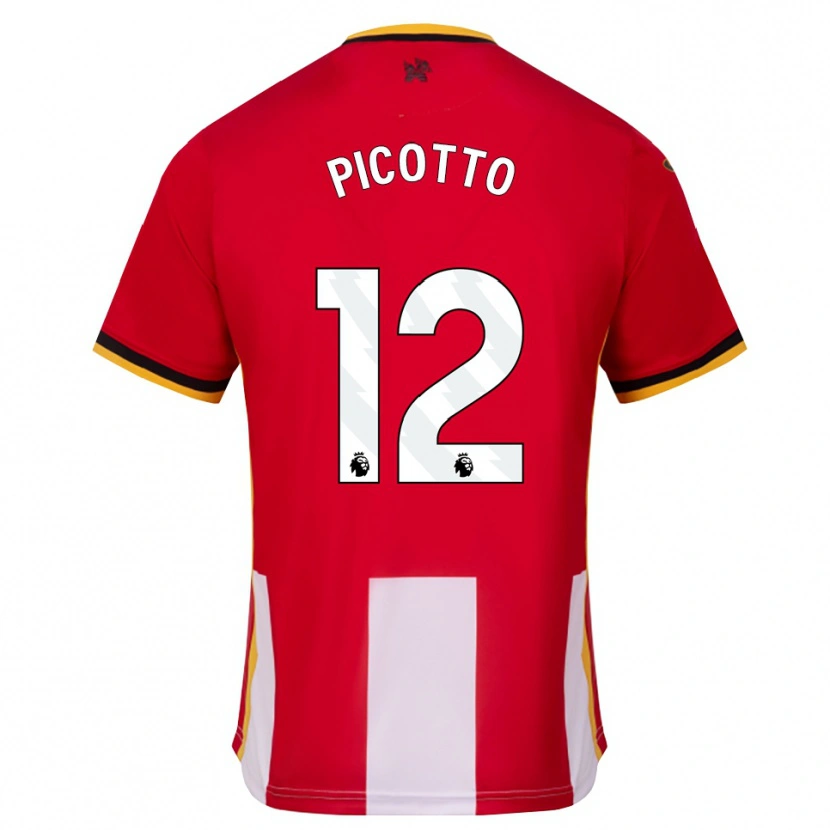 Danxen Barn Luca Picotto #12 Gul Svart Röd Hemmatröja Matchtröjor 2026/27 Tröjor T-Tröja