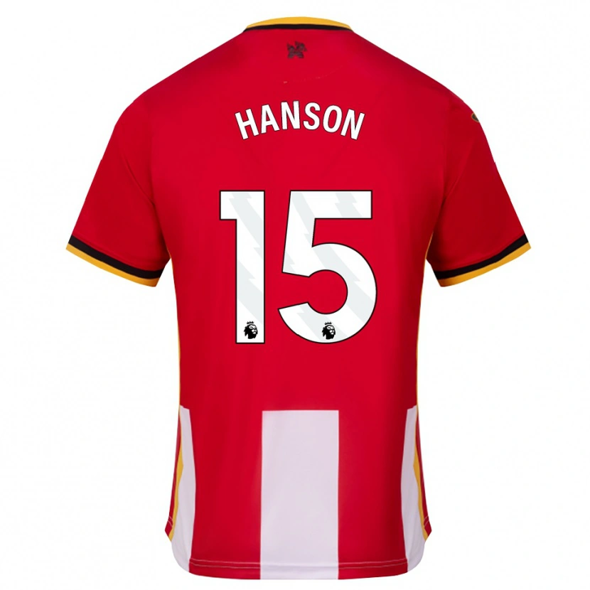 Danxen Barn Jacob Hanson #15 Gul Svart Röd Hemmatröja Matchtröjor 2026/27 Tröjor T-Tröja