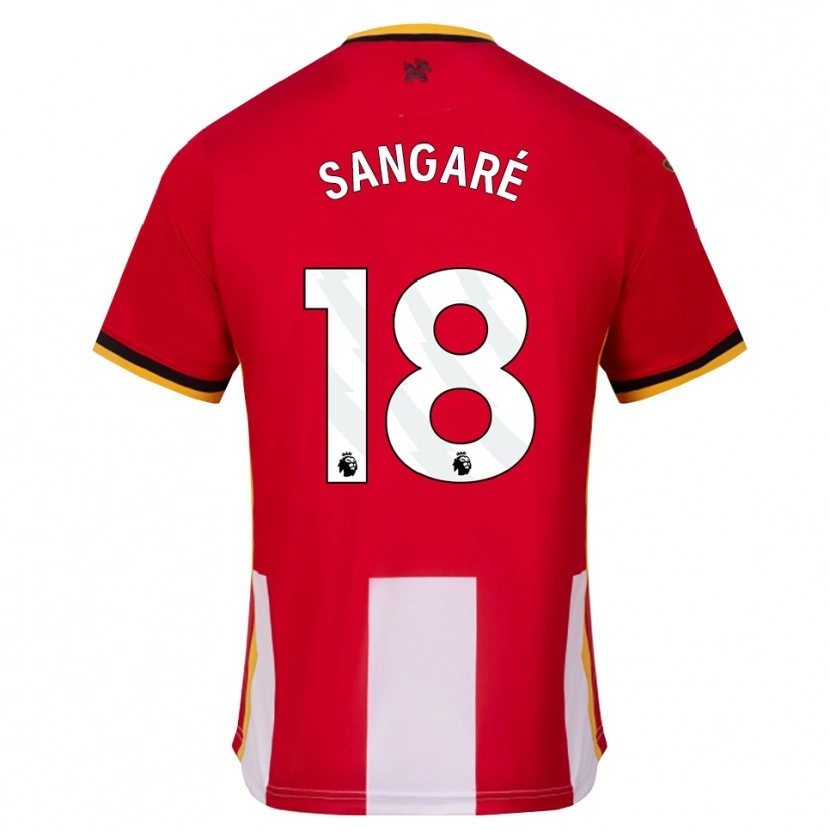 Danxen Barn Mamadou Sangaré #18 Gul Svart Röd Hemmatröja Matchtröjor 2026/27 Tröjor T-Tröja