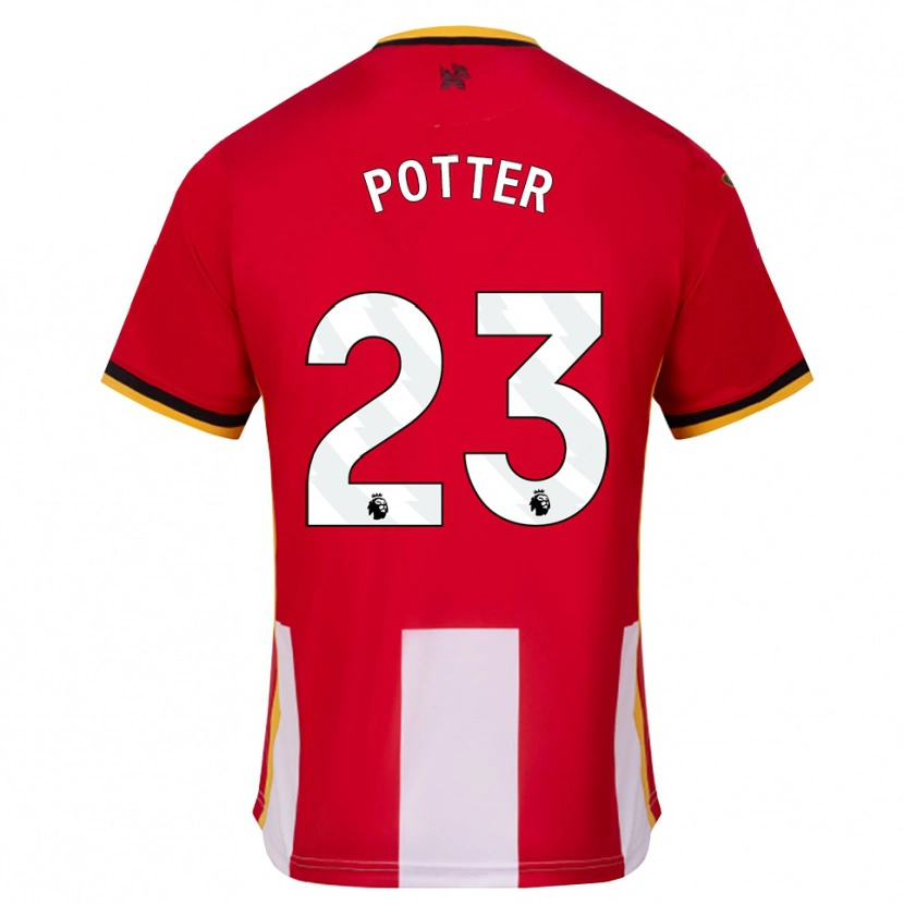 Danxen Barn Lucy Potter #23 Gul Svart Röd Hemmatröja Matchtröjor 2026/27 Tröjor T-Tröja