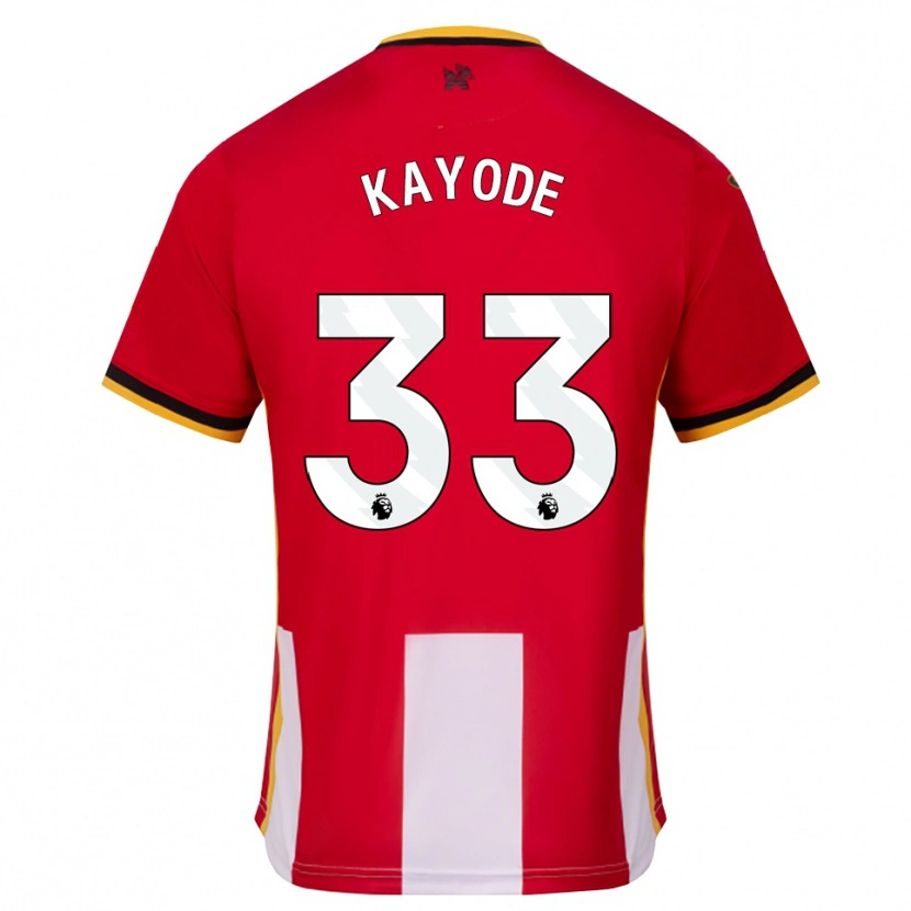 Danxen Barn Michael Kayode #33 Gul Svart Röd Hemmatröja Matchtröjor 2026/27 Tröjor T-Tröja