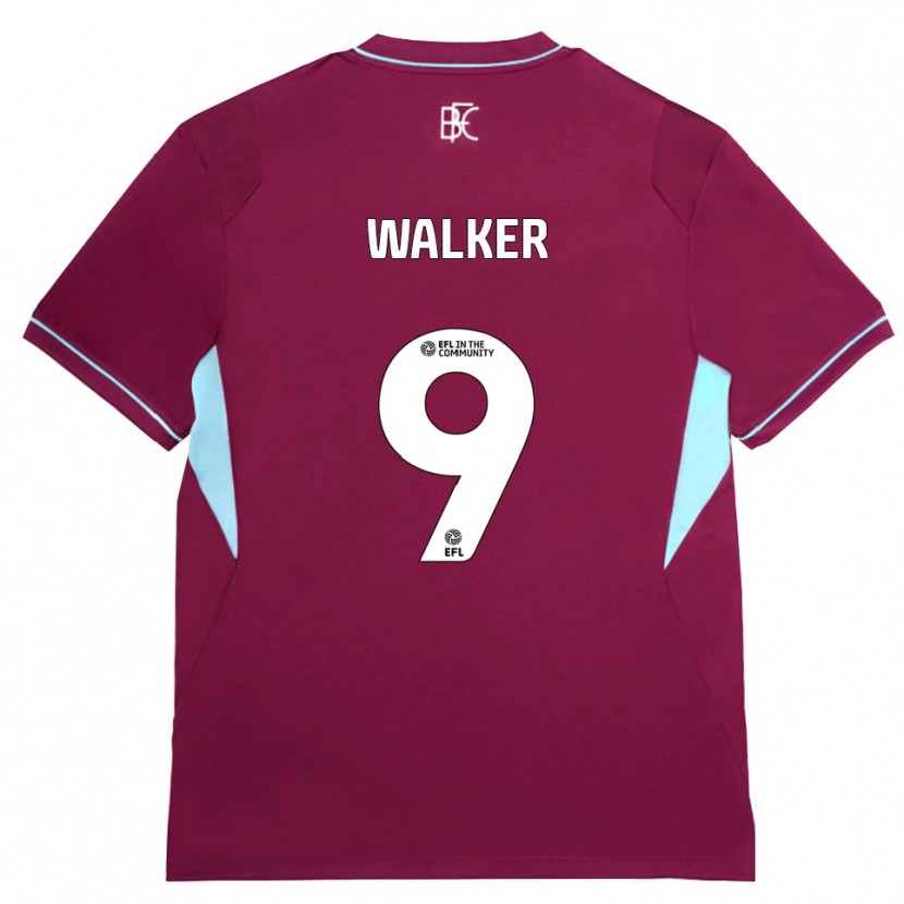 Danxen Barn Claudia Walker #9 Vinröd Grön Hemmatröja Matchtröjor 2026/27 Tröjor T-Tröja