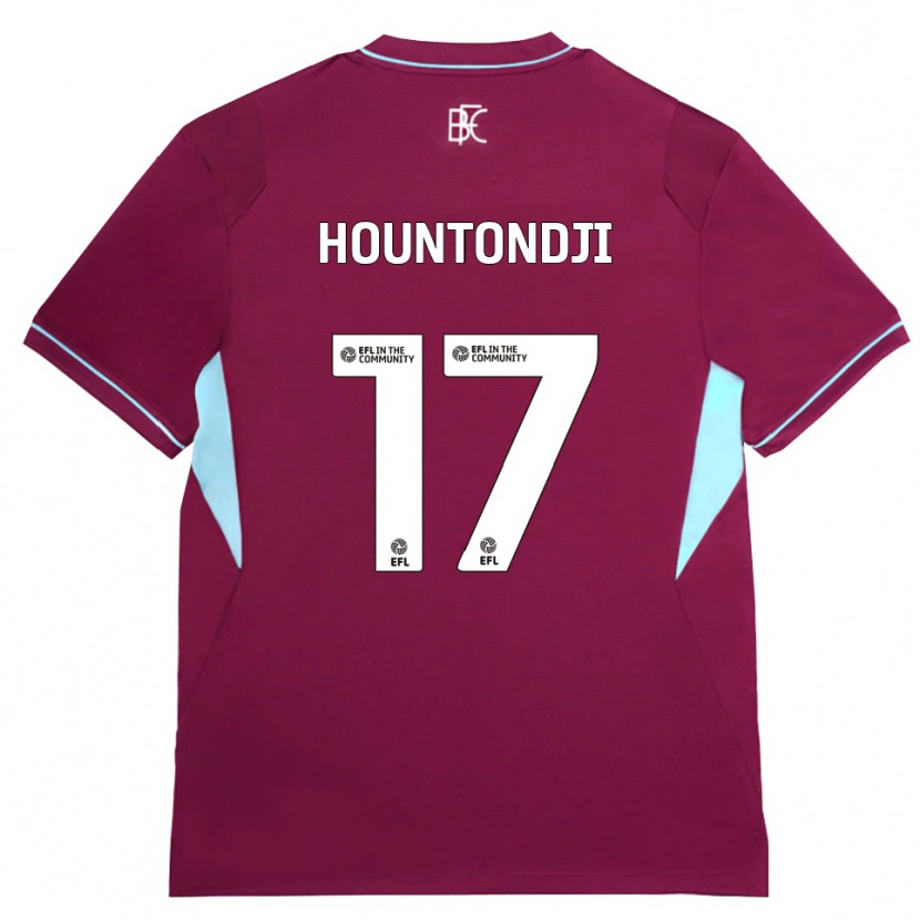 Danxen Barn Andréas Hountondji #17 Vinröd Grön Hemmatröja Matchtröjor 2026/27 Tröjor T-Tröja
