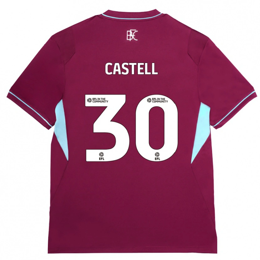 Danxen Barn Lluc Castell #30 Vinröd Grön Hemmatröja Matchtröjor 2026/27 Tröjor T-Tröja