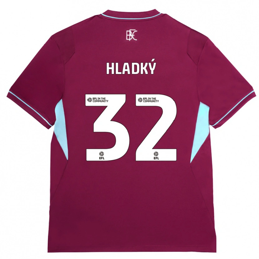 Danxen Barn Vaclav Hladky #32 Vinröd Grön Hemmatröja Matchtröjor 2026/27 Tröjor T-Tröja