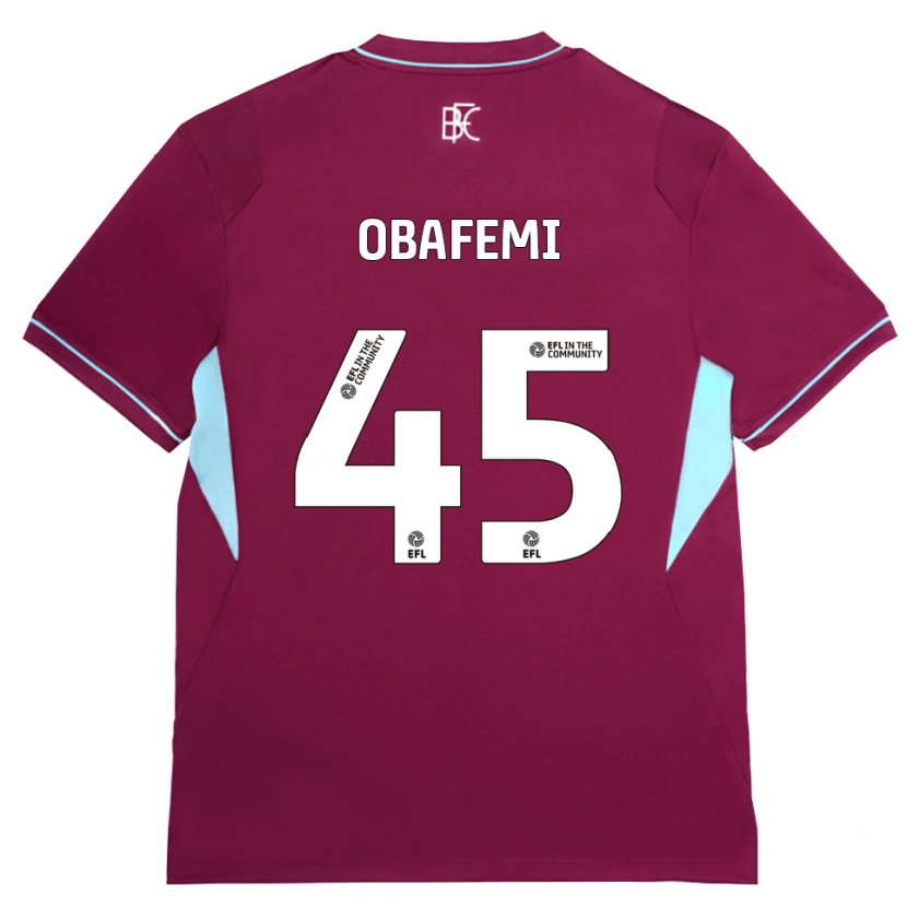 Danxen Barn Michael Obafemi #45 Vinröd Grön Hemmatröja Matchtröjor 2026/27 Tröjor T-Tröja