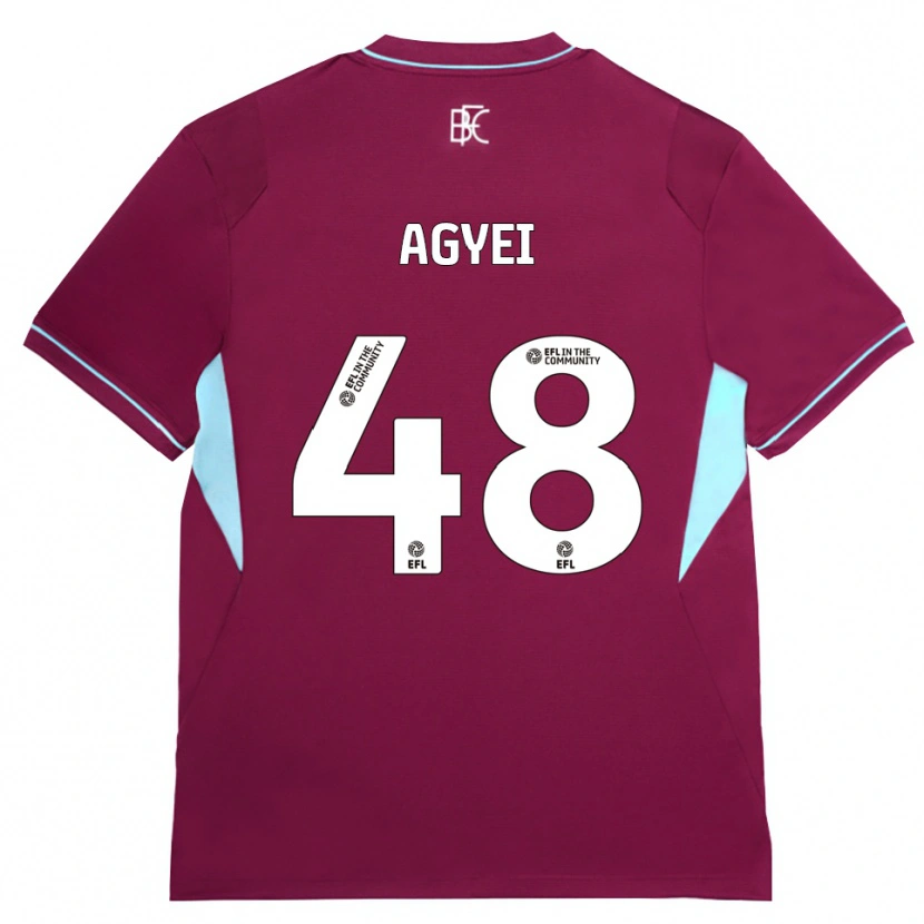 Danxen Barn Enock Agyei #48 Vinröd Grön Hemmatröja Matchtröjor 2026/27 Tröjor T-Tröja